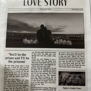 Taylor swift love story lyrics 12x18 canvas poster